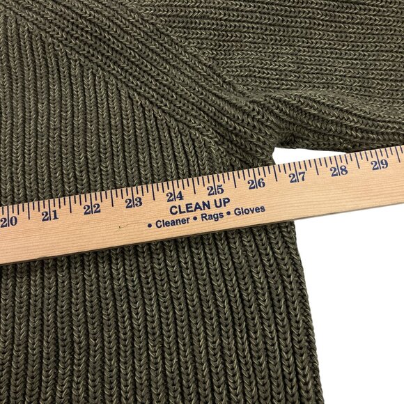 LL Bean Roll Neck Sweater Mens Size XXLT Tall 100% Cotton Heather Green - Picture 6 of 7